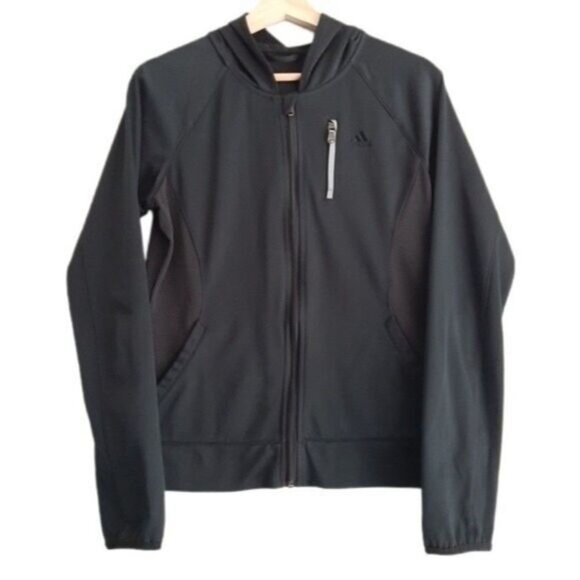 ADIDAS ClimaWarm Athletic Full-zip Light Jacket Hoodie Sz M Flawed - Picture 1 of 13